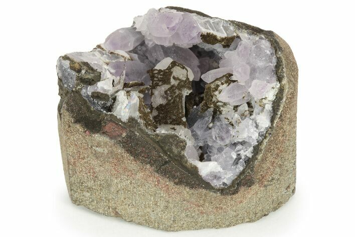 Amethyst and Barite Crystals in Basalt - India #220089